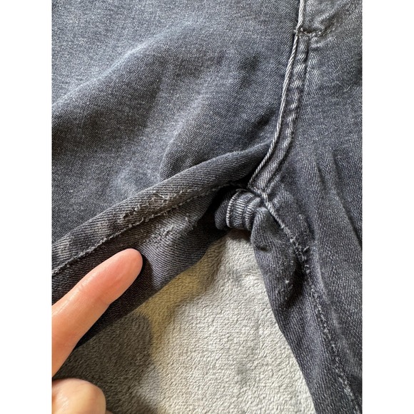 AllSaints Miller Jeans Womens 30 Charcoal Gray Skinny‎ Stretch Raw Step Hem - Picture 4 of 13